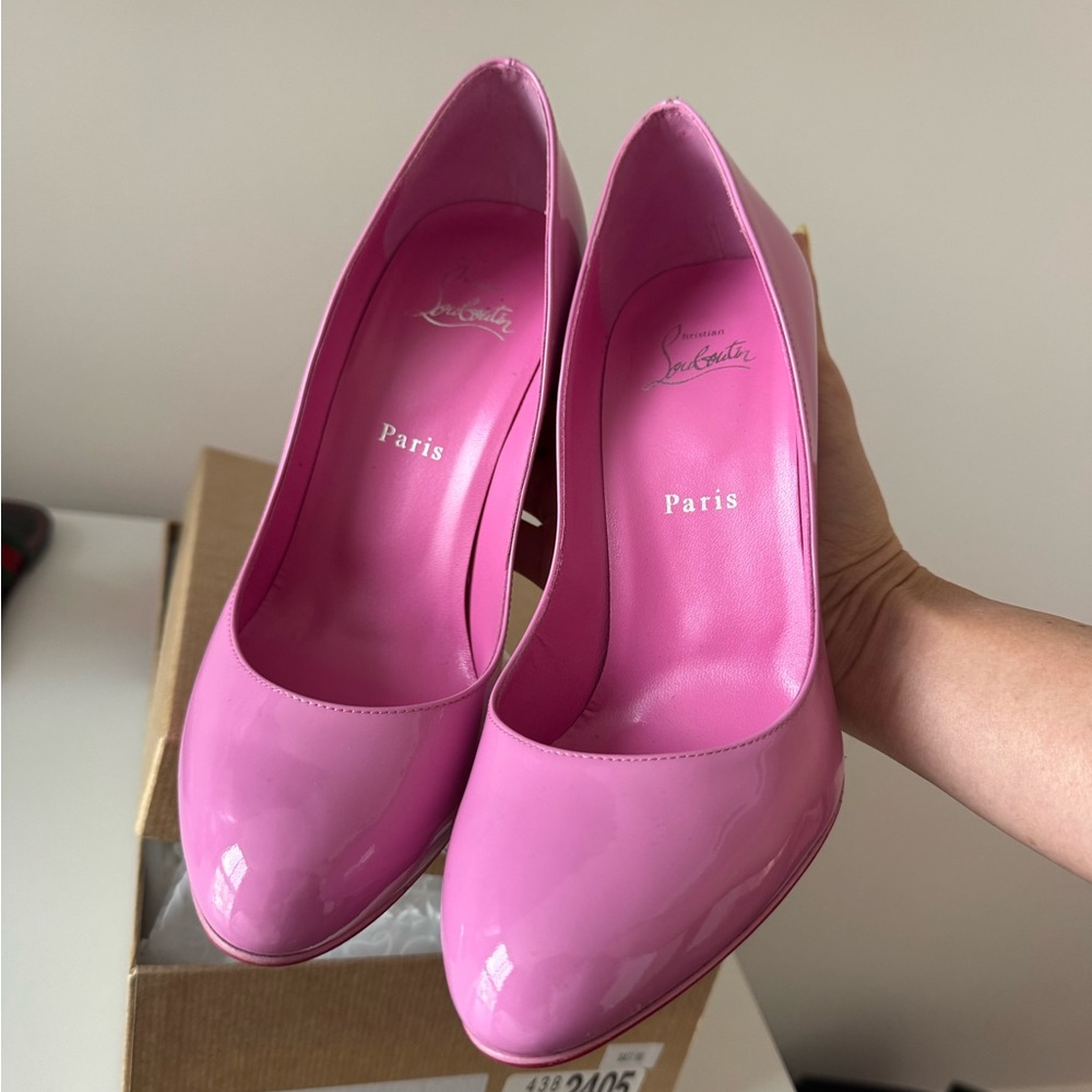 Christian Louboutin Pink Patent Leather Heels